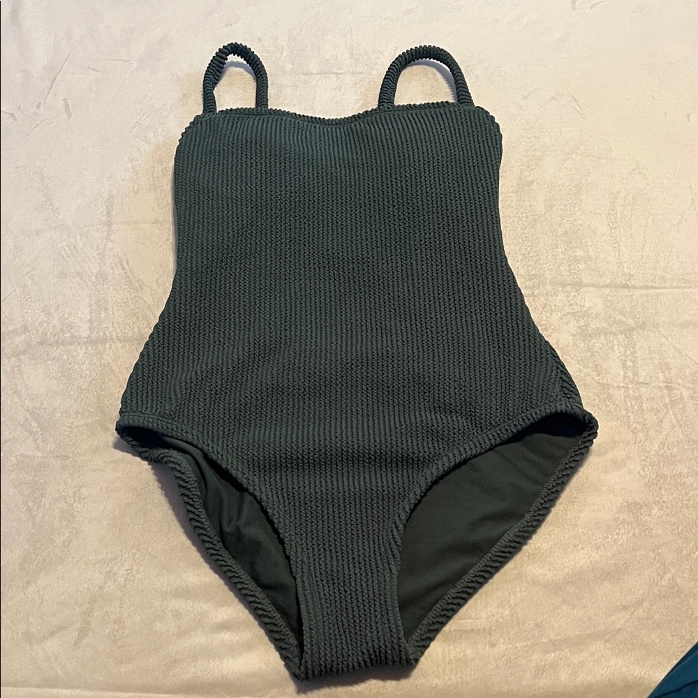 Kona Sol Dark Green One Piece Swimsuit
